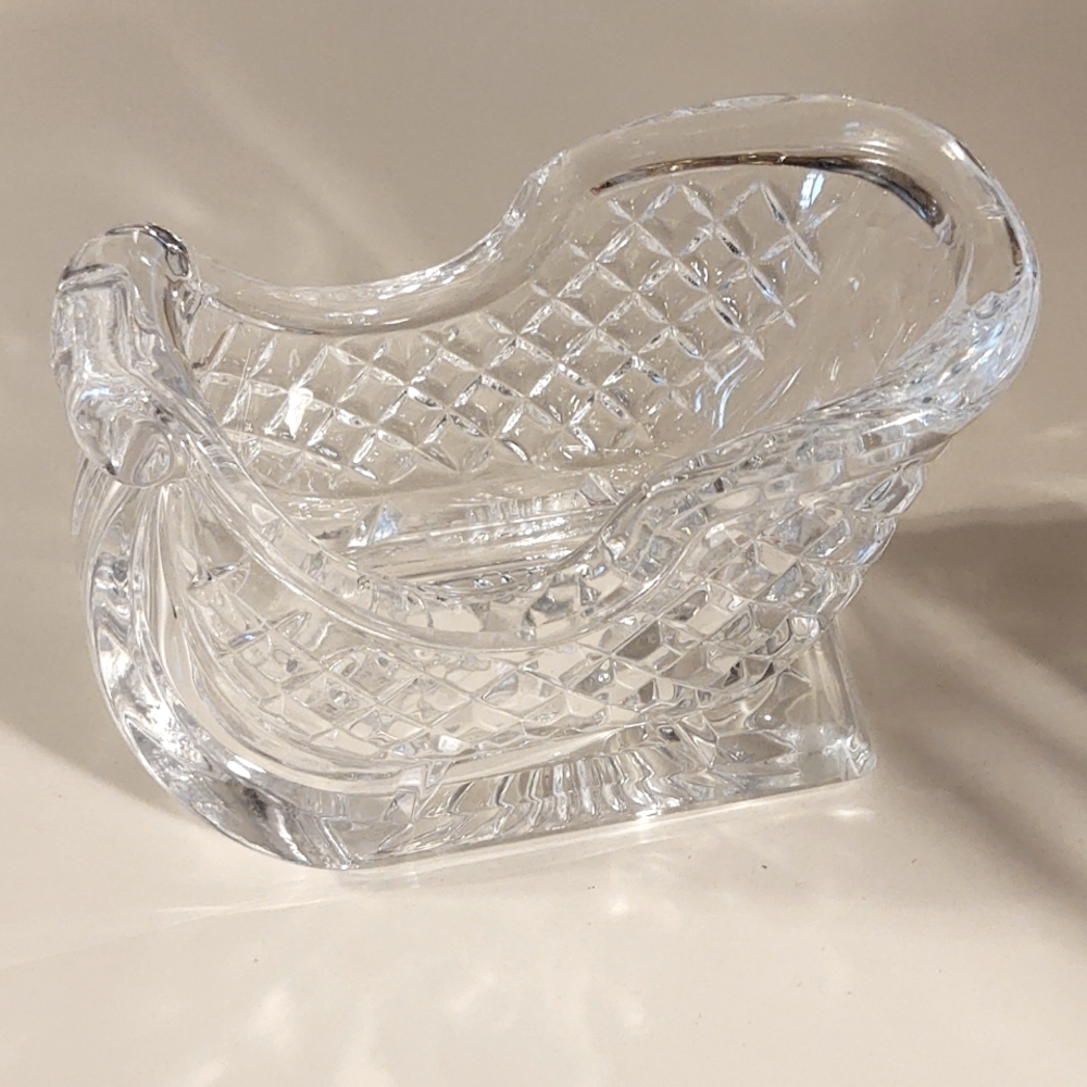 Crystal Sleigh 🛷 Home for the Holidays Christmas Vase Bowl Candy Dish